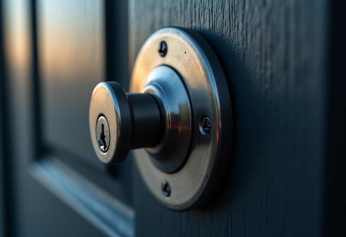 High-security steel deadbolt close-up — Pymble